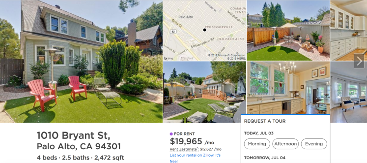 Palo Alto Insane Rent